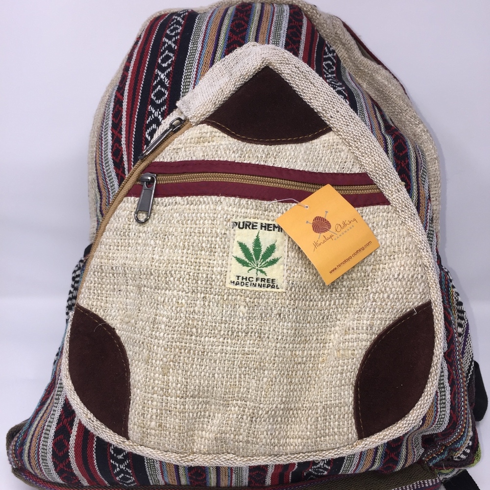 Unisex 100% Himalayan Hemp Backpack w/Laptop sleve